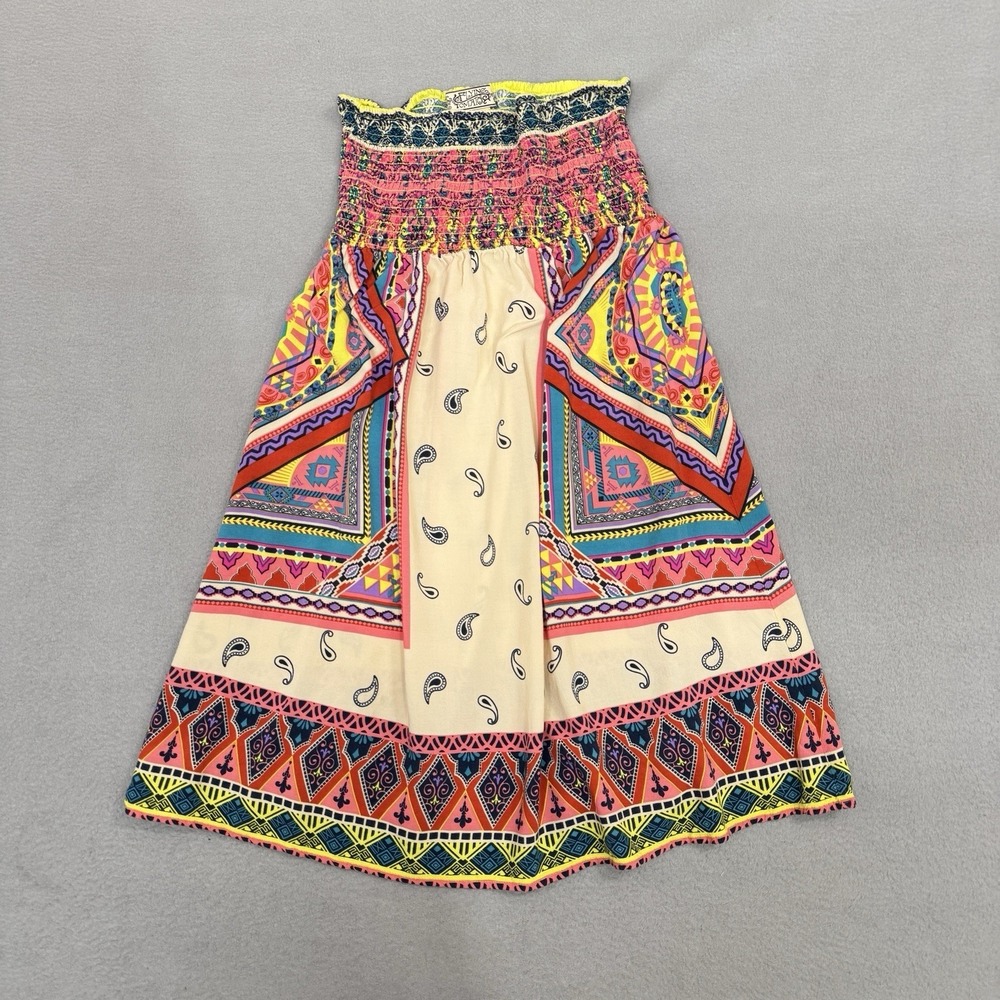 Flying Tomato Skirt Women M Multicolor Boho Smocked Festival Vacation